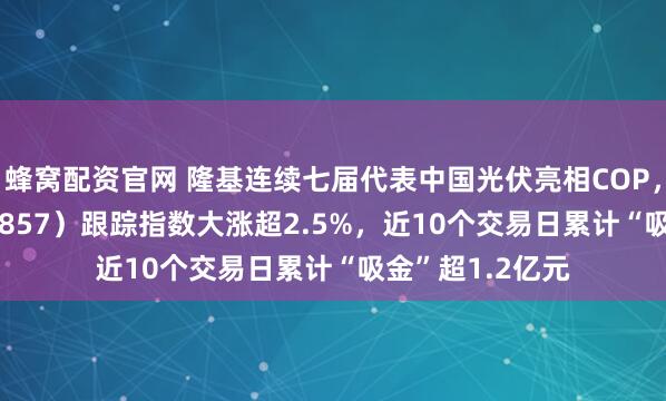 蜂窝配资官网 隆基连续七届代表中国光伏亮相COP，光伏ETF（159857）跟踪指数大涨超2.5%，近10个交易日累计“吸金”超1.2亿元